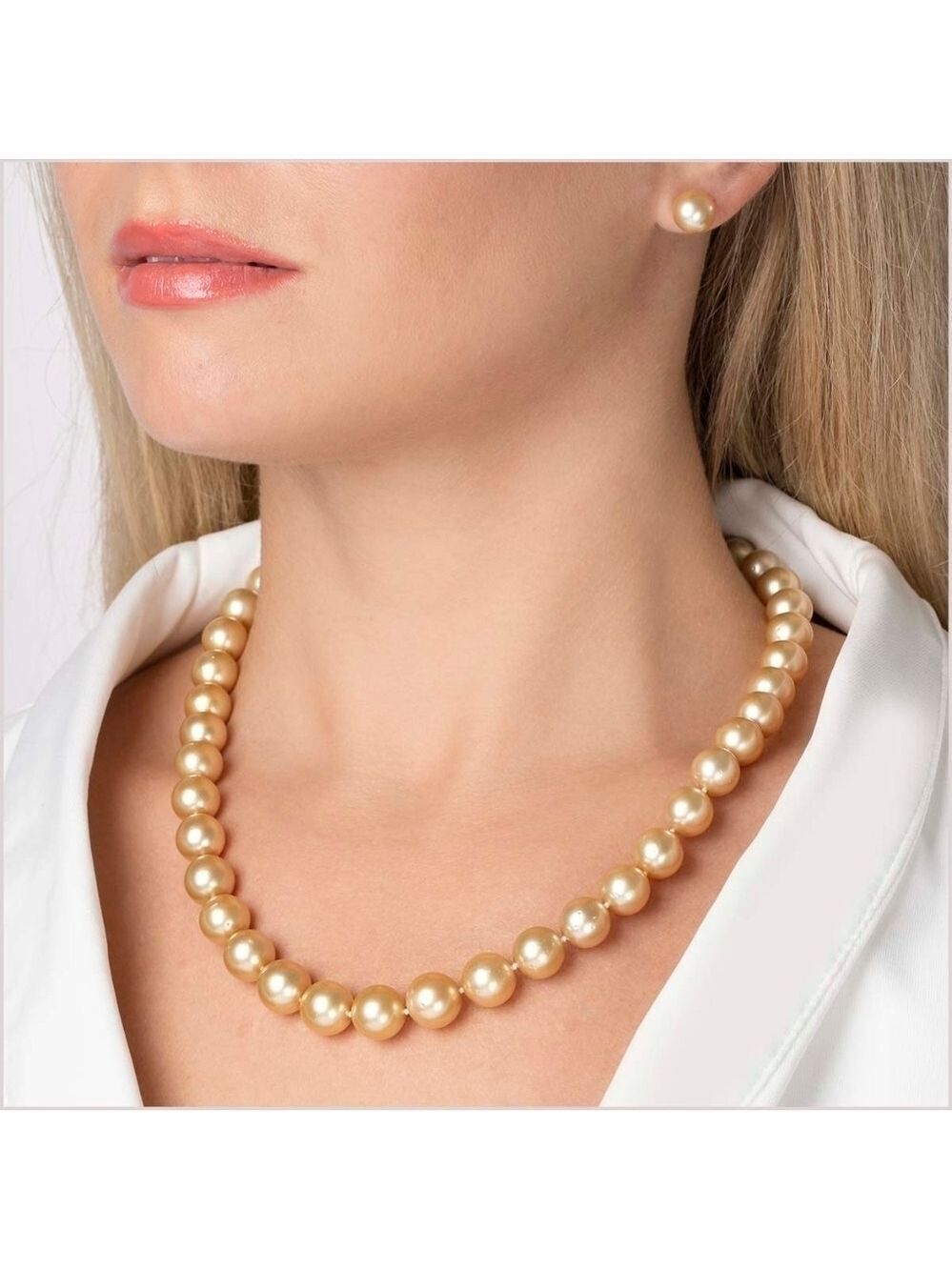 Nwt Large faux Tahitian Pearl choker necklace gold bronze